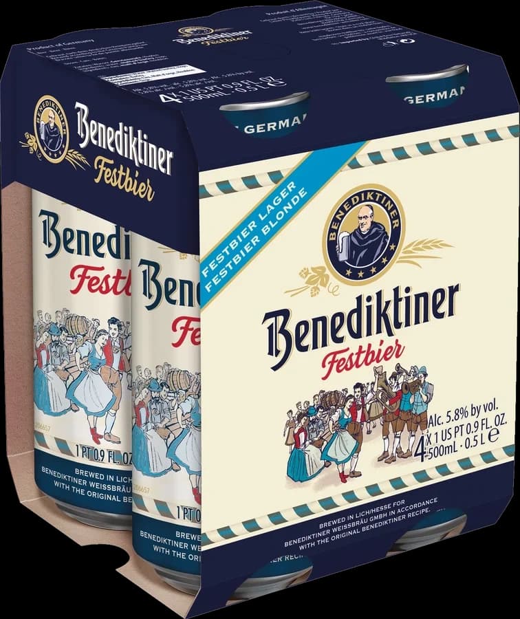 Lốc 4 lon Benediktiner Festbier 500ml